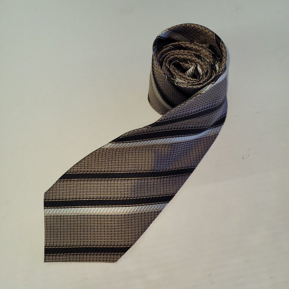 Britches Necktie Mens Tie‎ Handmade in Italy Silk Striped Office 62.5" Long